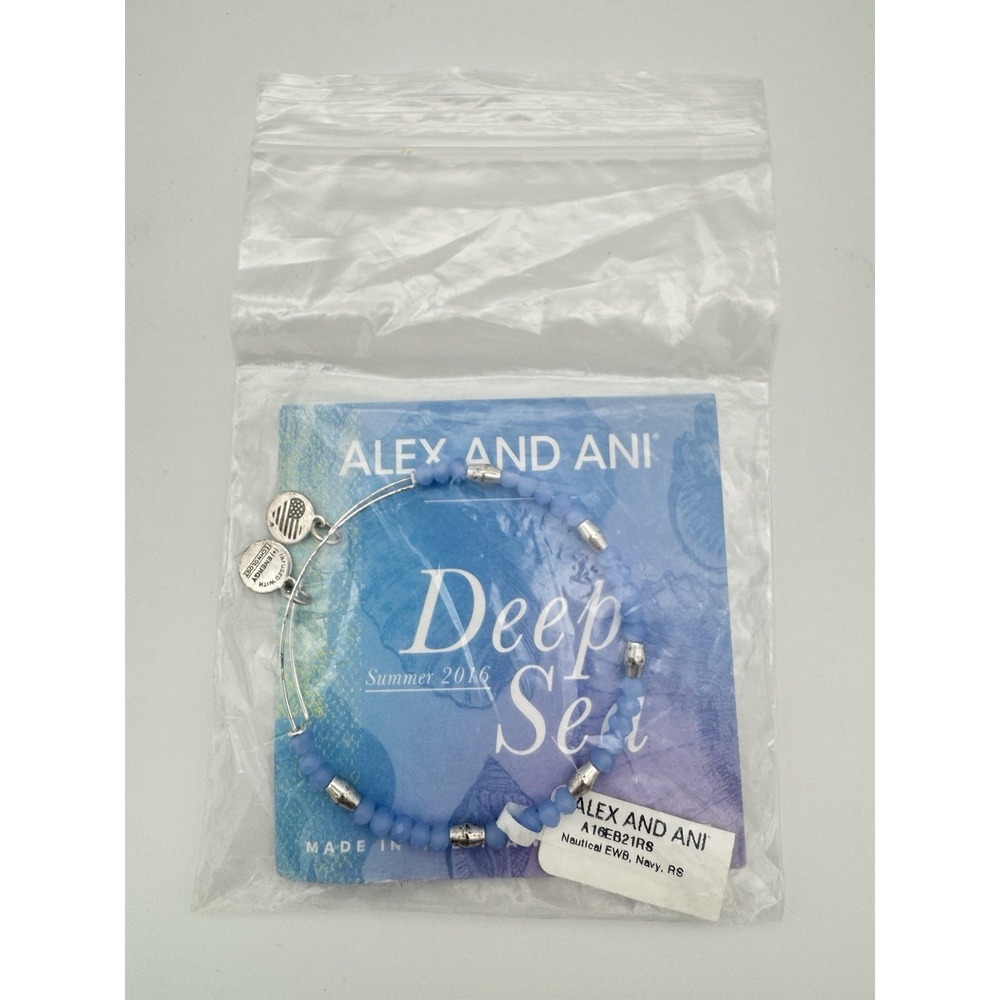 Alex and Ani  " NAUTICAL BANGLE " Navy, NWT, Card Summer 2016 NEW